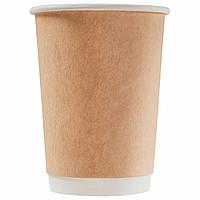 Стакан одноразовый бумажный 250/280 мл, КОМПЛЕКТ 25 шт., двухслойный Kraft холодные/горячие напитки, ФОРМАЦИЯ,
