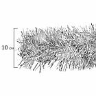Мишура КОМПЛЕКТ 3 штуки, диаметр 100 мм, длина 2 м, серебристая, 592221, фото 6