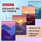 Блокнот А5 (146х206 мм), 80 л., гребень, картон, клетка, BRAUBERG, "Majesty", 114373, фото 8