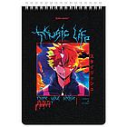 Блокнот А5 (146х206 мм), 80 л., гребень, картон, клетка, BRAUBERG, "Аниме", 114375, фото 4