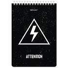 Блокнот А5 (146х206 мм), 80 л., гребень, картон, клетка, BRAUBERG, "Danger", 114378, фото 6