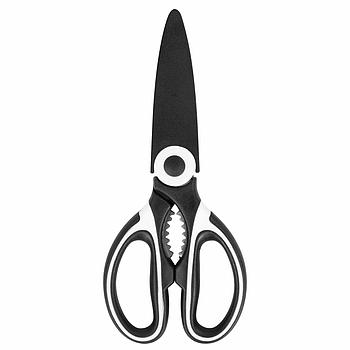 Ножницы кухонные DASWERK, 210 мм, с орехоколом, открывашкой, футляром для лезвий, 608904