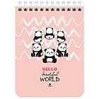 Блокнот МАЛЫЙ ФОРМАТ А6 108х145 мм, 40 л., гребень, картон, клетка, BRAUBERG KIDS, "Панды", 114393, фото 3