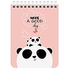 Блокнот МАЛЫЙ ФОРМАТ А6 108х145 мм, 40 л., гребень, картон, клетка, BRAUBERG KIDS, "Панды", 114393, фото 4