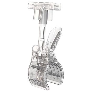 Держатели-прищепки для рамок POS универсальные, КОМПЛЕКТ 10 шт., CLAMP-T, пластиковые, прозрачные, 102186-00