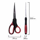 Ножницы BRAUBERG "Office", 210 мм, красно-черные, прорезиненные ручки, 2-х сторонняя заточка, 231566, фото 9