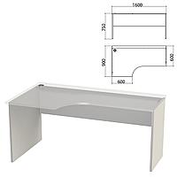 Каркас стола эргономичного "Этюд", 1600х900х750 мм, левый, серый, 401675-03