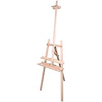 Мольберт напольный из сосны Лира с полкой, 170х55х70 см, высота холста до 107 см, BRAUBERG ART CLASSIC, 192261