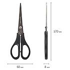 Ножницы ОФИСМАГ "Standard" 170 мм, классической формы, черные, 237099, фото 9