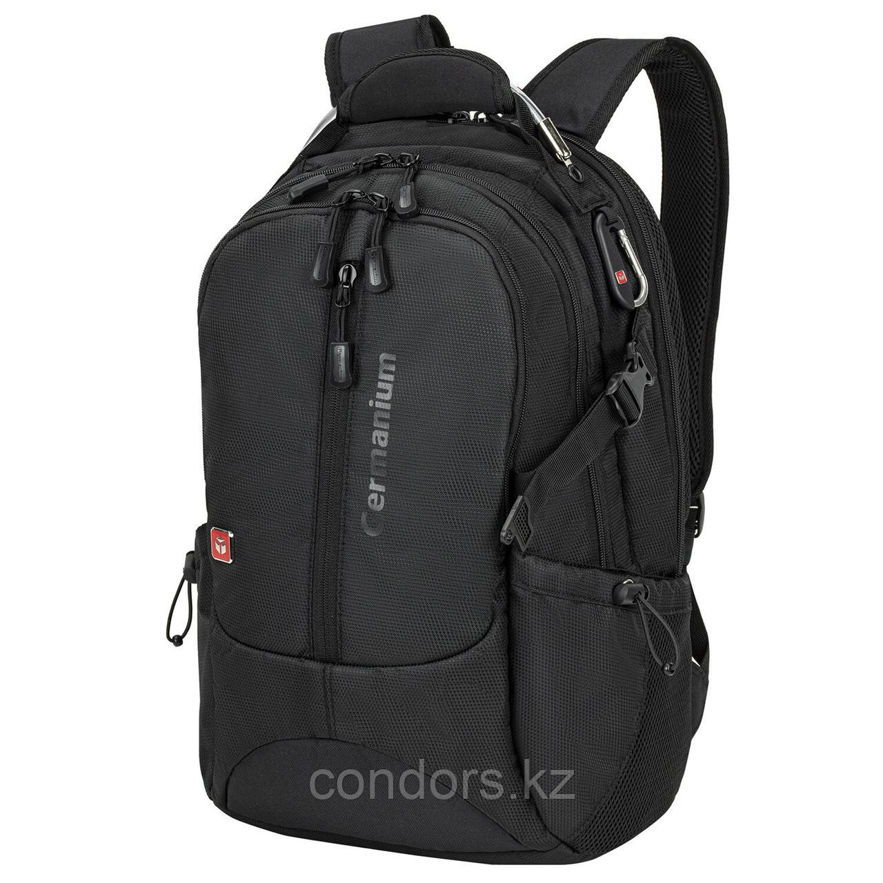 Рюкзак GERMANIUM "S-02" универсальный, с отделением для ноутбука, усиленная ручка, черный, 47х31х16 см, 226948, фото 1