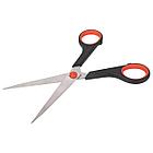 Ножницы STAFF EVERYDAY, 170 мм, бюджет, резиновые вставки, черно-красные, ПВХ чехол, 237498, фото 3