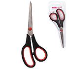 Ножницы STAFF EVERYDAY, 195 мм, бюджет, резиновые вставки, черно-красные, ПВХ чехол, 237499, фото 4