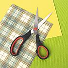 Ножницы STAFF EVERYDAY, 195 мм, бюджет, резиновые вставки, черно-красные, ПВХ чехол, 237499, фото 10