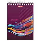 Блокнот А5 146х205 мм, 60 л., гребень, картон, жесткая подложка, клетка, BRAUBERG, "На волне успеха", 129813, фото 2