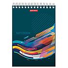 Блокнот А5 146х205 мм, 60 л., гребень, картон, жесткая подложка, клетка, BRAUBERG, "На волне успеха", 129813, фото 4