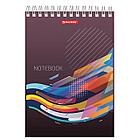 Блокнот А5 146х205 мм, 60 л., гребень, картон, жесткая подложка, клетка, BRAUBERG, "На волне успеха", 129813, фото 5