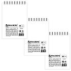 Блокнот МАЛЫЙ ФОРМАТ А7 75х105 мм, 40 л., гребень, картон, клетка, BRAUBERG, "Черный стиль", 129855, фото 6