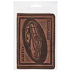 Обложка для автодокументов натуральная кожа краст, машина + "АВТОДОКУМЕНТЫ", коньяк, 238208, фото 8