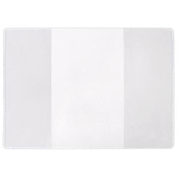 Обложка для паспорта, трудовой книжки нового образца, вертикальная, ПВХ, прозрачная, "ДПС", 1071.К