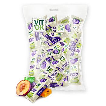 Конфеты VITOK "Фруктовая пастила" яблоко, слива, неглазированные, 500 г, пакет, 2818