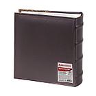 Фотоальбом BRAUBERG на 300 фото 10х15 см, под кожу, бумажные страницы, бокс, коричневый + золото, 391118, фото 7