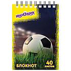 Блокнот МАЛЫЙ ФОРМАТ А7 75х105 мм, 40 л., гребень, картон, клетка, ЮНЛАНДИЯ, "Монстр-трак" / "Футбол", 129859, фото 3