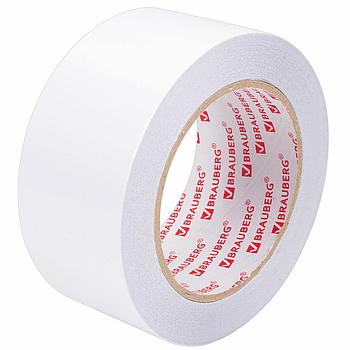 Клейкая двухсторонняя лента 50 мм х 25 м, ПОЛИПРОПИЛЕНОВАЯ ОСНОВА, 90 микрон, BRAUBERG, 600480