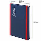 Блокнот с резинкой в клетку 96 л., А5 (145х203 мм), твердая обложка, BRAUBERG, "London", 113720, фото 3