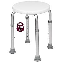 Стул-сиденье круглый ТИТАН для купания в душе / ванной, регулировка высоты ножек под любой рост, BRABIX,