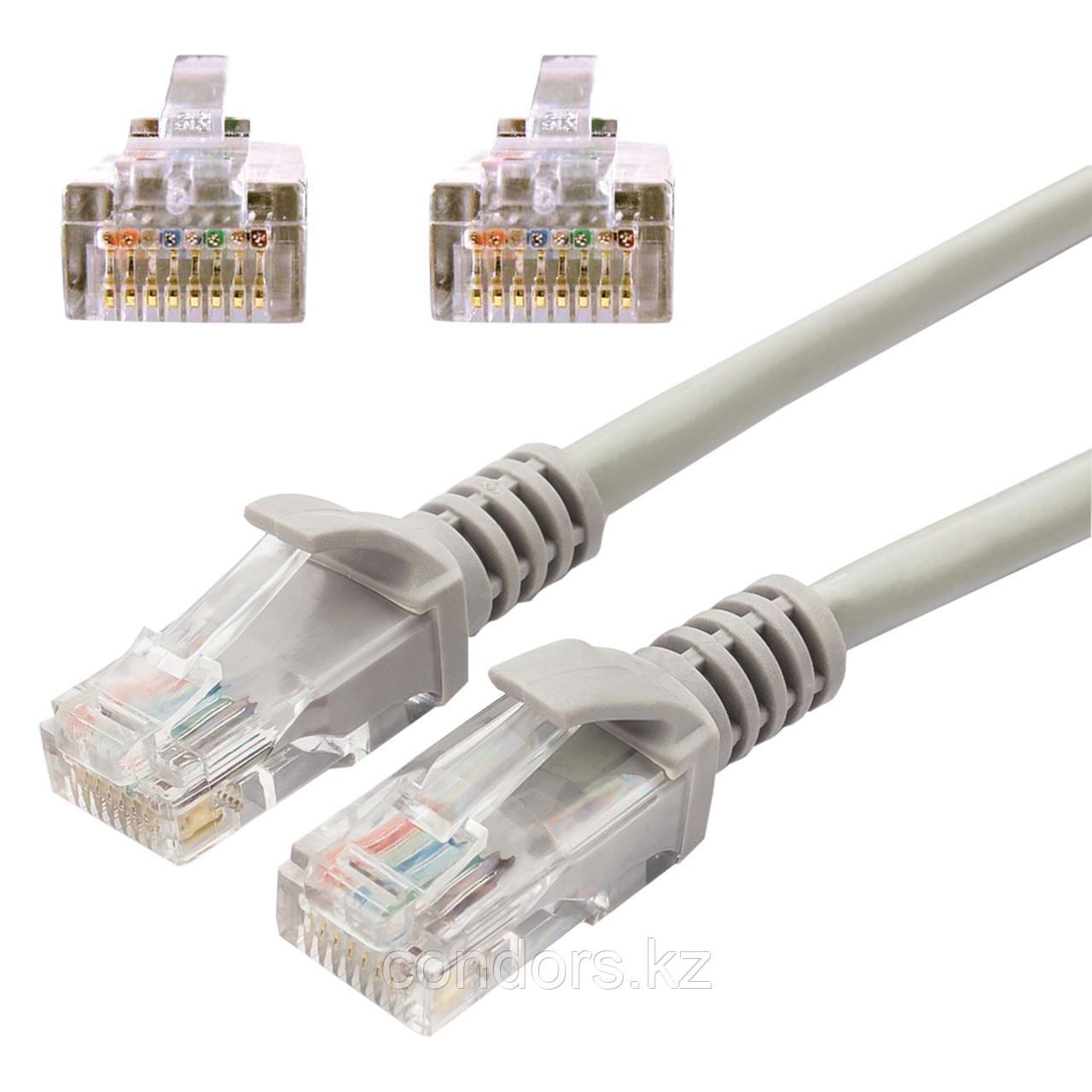Кабель (патч-корд) UTP 5Е категория, RJ-45, 10 м, CABLEXPERT, для подключения по локальной сети LAN, PP12-10M, фото 1