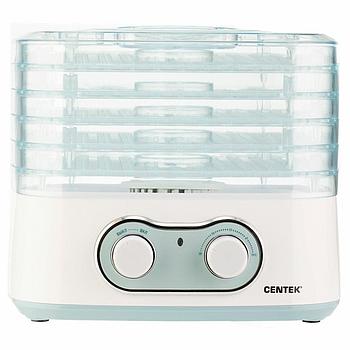 Сушилка для овощей CENTEK CT-1659, объём 5 л, 270 Вт, 5 поддонов, механическое управление, белая, CT-1659