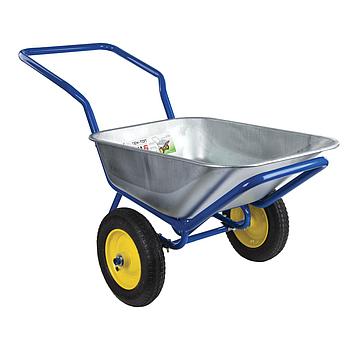 Тачка садово-строительная ТЕХ-ТОП, 110 л, максимальный вес 260 кг, цинковый кузов, пневмоколеса d=360 мм,