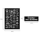 Фотоальбом 30х32 см, 48 черных листов, уголки, стикеры, ручка, клей, BRAUBERG Black Line, 880650, фото 9