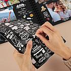 Фотоальбом 22х30 см, 24 черных листа, уголки, стикеры, ручка, клей, BRAUBERG Black Line, 880653, фото 6