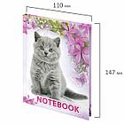 Блокнот МАЛЫЙ ФОРМАТ 110х147 мм, А6, 80 л., твердый, клетка, выборочный лак, BRAUBERG, "Котята", 122192, фото 2