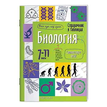 Справочник в таблицах "Биология. 7-11 класс", 16х23,5 см, 48 стр., АП, 25471