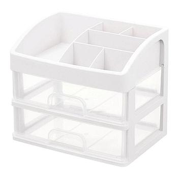 Органайзер для хранения косметики, канцтоваров, мелочей ДВА УРОВНЯ, 20х17х23,5 см, DASWERK, 608478