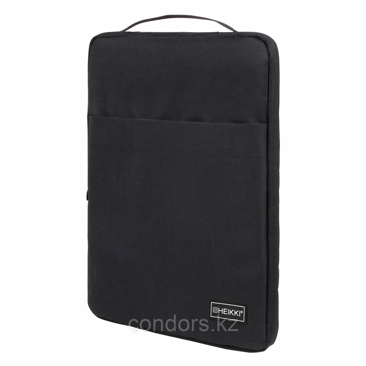 Чехол для ноутбука HEIKKI OPTION MAX 15,6'' (ХЕЙКИ), с ручкой и карманом, черный, 39х27х3 см, 272602, фото 1