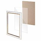 Рамка 21х30 см, пластик, багет 30 мм, BRAUBERG "HIT4", белая с двойной позолотой, стекло, 390992, фото 5