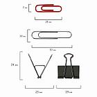 Набор BRAUBERG, зажимы 19 мм/15 шт., скрепки 28 мм/145 шт. и 50 мм/50 шт., резинки 40 шт., 223515, фото 8