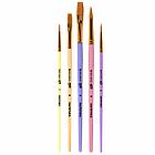 Кисти СИНТЕТИКА набор 5 шт. (круглые № 1, 2, 5, плоские № 5, 8), блистер, BRAUBERG KIDS, 201075, фото 2