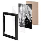 Рамка 10х15 см небьющаяся, багет 14 мм, пластик, BRAUBERG "Original", черная, 391227, фото 6