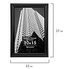 Рамка 10х15 см небьющаяся, багет 14 мм, пластик, BRAUBERG "Original", черная, 391227, фото 7