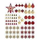 Шары новогодние ёлочные "Red & Gold Luxury" 70 предметов, красный/золото, ЗОЛОТАЯ СКАЗКА, 591714, фото 3