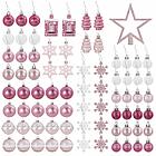 Шары новогодние ёлочные "Elegant Pink" 77 предметов, розовый/белый, ЗОЛОТАЯ СКАЗКА, 591715, фото 3