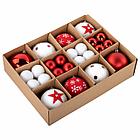 Шары ёлочные НАБОР 40 шт., 8 см/4 см, "Red&White", красные/белые, пластик, ЗОЛОТАЯ СКАЗКА, 592167, фото 3