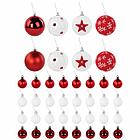 Шары ёлочные НАБОР 40 шт., 8 см/4 см, "Red&White", красные/белые, пластик, ЗОЛОТАЯ СКАЗКА, 592167, фото 4