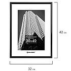 Рамка 30х40 см небьющаяся, багет 14 мм, пластик, BRAUBERG "Original", черная, 391230, фото 6