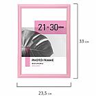 Рамка 21х30 см небьющаяся, багет 17,5 мм, пластик, BRAUBERG "Colorful", розовая, 391248, фото 7