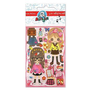 Наклейки "Одевайка школа 2", с европодвесом, ЛИП, WMS0010